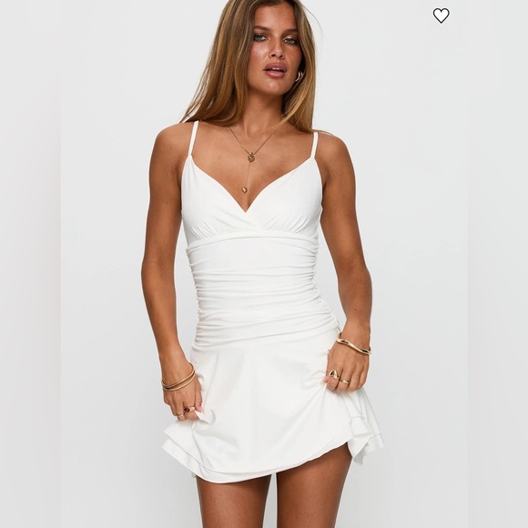 Princess Polly Andersson Mini Dress White US Size 2 NWT - Picture 1 of 6